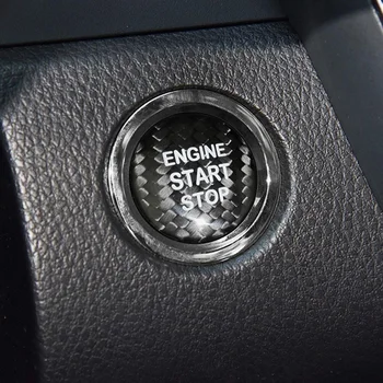 Nekilnojamojo Anglies Pluošto Start Stop Variklio Dangčio Lipdukas Toyota Highlander Prado RAV4 C-HR Aphard Vellfire Camry Sienna Accessories