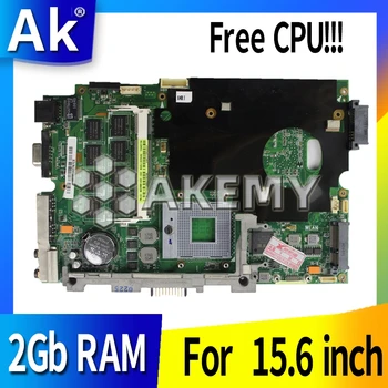 Nemokamai CPU!!! nešiojamas plokštė W/ 2GB RAM Asus K50IJ K60IJ X5DIJ nešiojamas 15.6 colių 