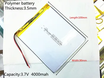 Nemokamas pristatymas 3.7 V 4000 mah tablet akumuliatorius brand tablet gm ličio polimerų baterija 3590100
