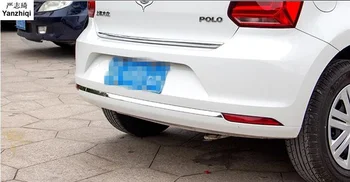 Nemokamas pristatymas Nerūdijančio plieno galinio guolio dangtelis blizgiu lagaminą padengti automobilių lipdukai stilius už 2011-2017 Volkswagen VW POLO