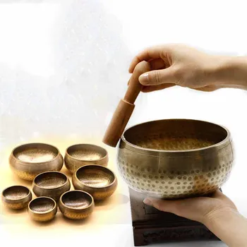 Nepalo rankų darbo Budos muzikos gryno vario dubenį jogos garso terapija namuose meditacija mėgautis vario kūno Buda garso