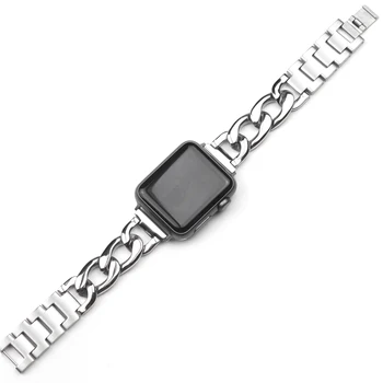 Nerūdijančio plieno dirželis Apple watch band 44mm 40mm iWatch 38mm 42mm smart watchband metalo apyrankė applewatch serie 5 4 3 6 SE