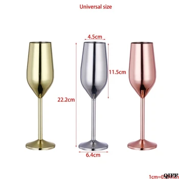 Nerūdijančio Plieno Vyno Stiklo Taurių Šampano Goblet Kokteilių Stiklines Viskio Taurė