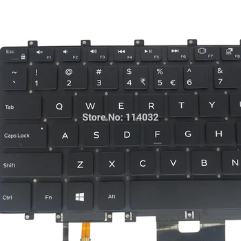 Nešiojamojo kompiuterio klaviatūra DELL XPS 15 9575 UI anglų kalba juoda su apšvietimu 02TDW6 NSK-EPABC PK132471A01 gera kaina, nauja