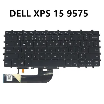 Nešiojamojo kompiuterio klaviatūra DELL XPS 15 9575 UI anglų kalba juoda su apšvietimu 02TDW6 NSK-EPABC PK132471A01 gera kaina, nauja
