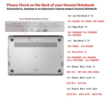 Nešiojamojo kompiuterio Korpuso atveju padengti HUAWEI MateBook /MateBook 13 14/MateBook D14 D15/Garbės MagicBook 14 15/MateBook X Pro 13.9 2019