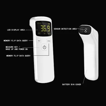 Nešiojamą infraraudonųjų spindulių kaktos termometras kaktos termometras skaitmeninis infraraudonųjų spindulių kaktos termometras termometras термометр 40*