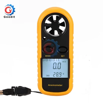 Nešiojamų Anemometras Anemometro Termometras GM816 Vėjo Greičio Matuoklis Matuoklis Windmeter 30m/s LCD Skaitmeninis Rankiniai Priemonė priemonė
