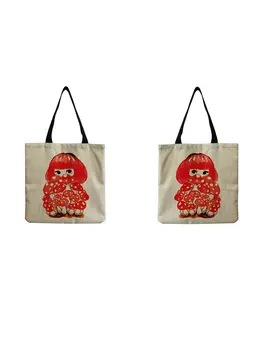 Nešiojamų Didelės Talpos Moterų Shopper Bags 2021 Pardavimo Grybų Redhead Mergaitė Animaciją Spausdinti Nešti Asmenybės Paprasta Dydžio Rankinės