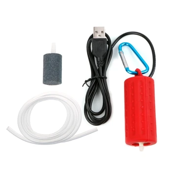 Nešiojamų Mini USB Akvariumo Žuvų Bakas Deguonies Oro Siurblys Išjungti elektros Energijos taupymo Kompresorius H7ED