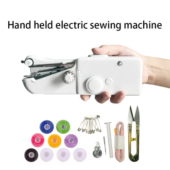 Nešiojamų Mini Vertus, Siuvimo Mašina, Namų apyvokos rankinius Siuvimo Mašinos Elektros Kryželiu Siuvinėti Rinkinys, skirtas 