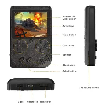 Nešiojamų Retro TV Vaizdo Žaidimų Konsolės Kišeniniais Žaidimų Mini Arcade Mašina Videogame Vidio Smart Gamepad Retrogaming Žaidėjo Kišenėje