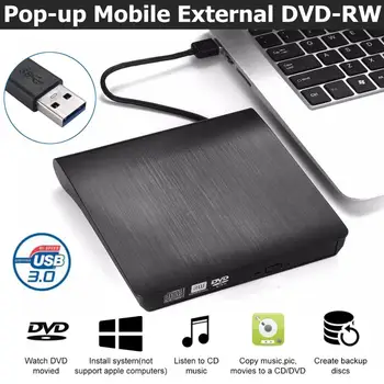 Nešiojamų ultra Išorinius CD, DVD Diske USB 3.0 Optinių Diskų įrašymo įrenginį Rašytojas Nešiojamojo kompiuterio Darbalaukio Mac, MacBook ir t.t... Nemokamas Pristatymas