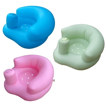 Nešiojamų vaiko Mokymosi Sėdynės Pripučiamos Vonios Kėdė PVC Sofa, Dušas Išmatose Žaisti L4MC