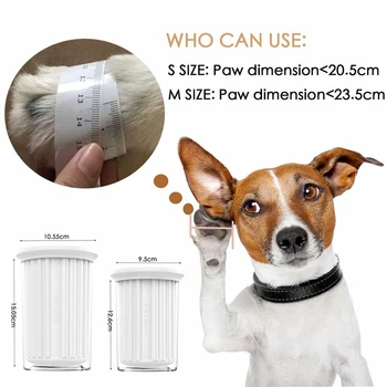 Nešiojamų šuns leteną švaresnis puodelio minkšto silikono šuo plovimo taurės 360 ° koja švaresnis taurės šepetys 