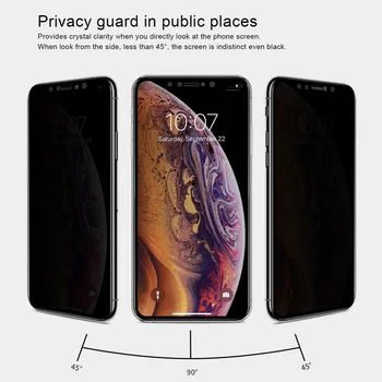 Nilkin iPhone Xs Max Anti Spy Grūdintas Stiklas Nillkin 3D AP+Max Anti Akinimo Privacy Screen Protector, iPhone Xs Max 6.5