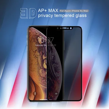 Nilkin iPhone Xs Max Anti Spy Grūdintas Stiklas Nillkin 3D AP+Max Anti Akinimo Privacy Screen Protector, iPhone Xs Max 6.5
