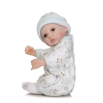 NPK 25cm Visas Silikono Reborn Baby Lėlės Gyvas Gyvas Nekilnojamojo Lėlės Mini Realus Bebes Atgimsta Kūdikiams Mergina Žaislai, Gimtadienio Dovana
