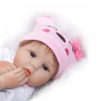 NPK Boneca Atgimsta 18inch Minkšto Silikono Vinilo Lėlės tikrai Minkšto Silikono Reborn Baby Doll Naujagimių Tikroviška Bebes Lėlės Reborn