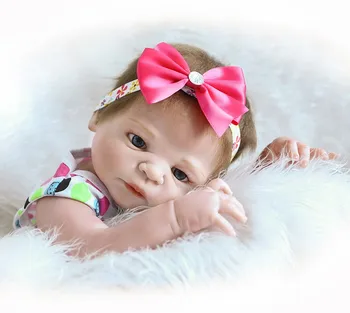 NPK Boneca Atgimsta 19 colių 46cm visas Silikono Vinilo kūno kūdikių Lėlės Reborn Bebe Realista Mados Lėlės Naujagimių Tikroviška Bebe