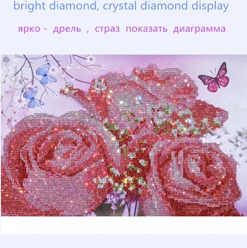 Nuotraukos diamond mozaika, tapyba žmonių kryželiu kristalų apvalus deimantas rinkiniai, dekoratyvinė diamond siuvinėjimo 30x36 cm