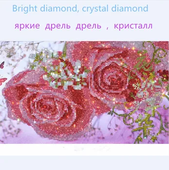 Nuotraukos diamond mozaika, tapyba žmonių kryželiu kristalų apvalus deimantas rinkiniai, dekoratyvinė diamond siuvinėjimo 30x36 cm