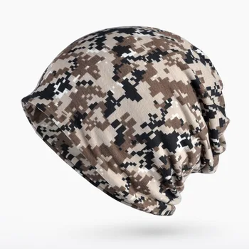 NUZADA Prekės 2019 Naujas Unisex Vyrai moterys Rudens Žiemos skrybėlę mados megzti Skrybėlę variklio Dangčio Skullies Kepuraitė Medvilnės Kamufliažas Šilta Kepurė