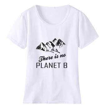 Nėra Planetos B T-shirt Išgelbėti Planetą Marškinėliai Enviromentally Draugiškas Tee Išgelbėti Vandenynų Marškinėliai Moterims Baltos Viršūnės
