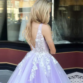Nėriniai Princesė Vestuvių Suknelės 2021 V Kaklo Appliques-Line Rankovių Nuotakos Suknelė Oficialų Backless Tiulio Boho Vestuvių Suknelės