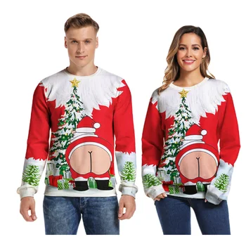 O Kaklo Kalėdų Džemperis 3d Tika Spausdinimo Naujovė Bjaurusis Kalėdų Džemperis Unisex Vyrai Moterys ilgomis Rankovėmis Megztinis Džemperis Džemperis