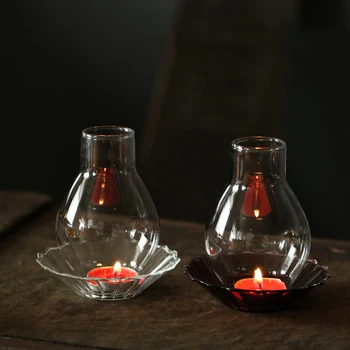 O. RoseLif 2 In 1 Nauja Tealight Stiklo, Žvakių Laikikliai Naftos Lempos Formos Stovas Vestuvių Stalo Centerpieces Namų Dekoro