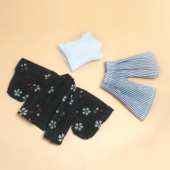 Ob11 vaikų kimono maudymosi kostiumą, 1/12 BJD drabužius Meijie kiaulių TGS molinės lėlės drabužiai Lėlės priedai