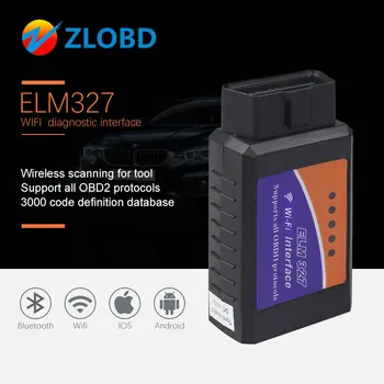 OBD2 Automobilių Diagnostikos Įrankis ELM327-V1.5 WIFI Adapteris Skaitytuvas iPhone IOS OBD2 OBD II ELM 327 WIFI OBD2 Automobilių Skaneris ELM327 v2.1
