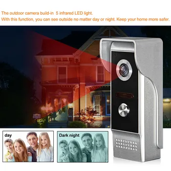 OBO Spalvų Vaizdo Duris Telefono Ryšio Doorbell Sistema 700TVL infraraudonųjų SPINDULIŲ Naktinio Matymo Kamera Durų Bell CMOS Vandeniui Doorphone Namų