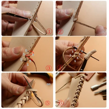 Odos mezgimo adata dvigubai skylę odos virvę nėrinių adata odinės virvelės Vertus siuvimo adata 