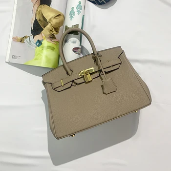 Odos platinum maišelį 2021 naujas mados Vieną Petį Krepšys litchi modelis Kelly bag didelės talpos rankinėje moterų maišas