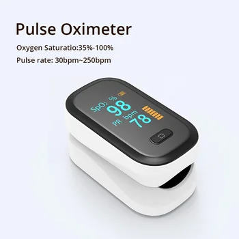 OLED Piršto Pulse Oximeter Oximetro De Dedo Kraujo Deguonies Širdies ritmo Monitorius Spo2 Saturometro Da Dito Pulsioximetro Oximiter