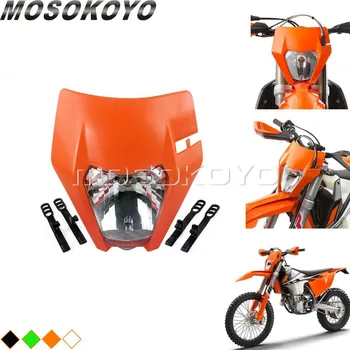 Oranžinė Dual Sporto Motokroso priekinis žibintas Dirt Bike Galvos Šviesos WIKI XC 300 500 250 690 2013-2017