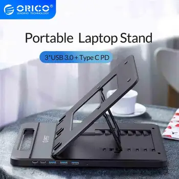 ORICO Universalus Planšetinio Nešiojamojo kompiuterio Laikiklis Stovi 3 Uostų USB3.0 Docking Station su Laikikliu, PD Apmokestinimo 