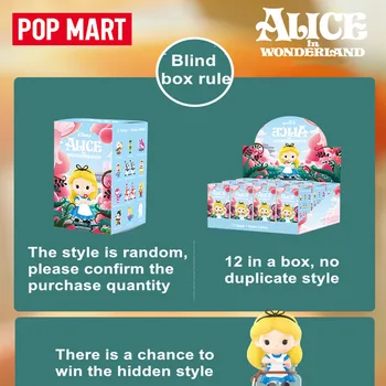 Originalios Alice In Wonderland Serijos Blind Langelį, Žaislai, Lėlės, 13 Stiliaus Atsitiktinis vienas Mielas Anime Paveikslas Dovanų