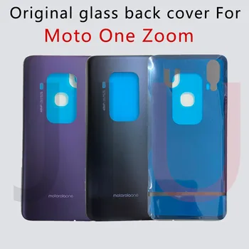 Originalios Baterijos, Galinio Dangtelio Motorola Moto Vieną Zoom Galinio Stiklo Skydelis Galinis Korpusas Atveju, Su Klijais