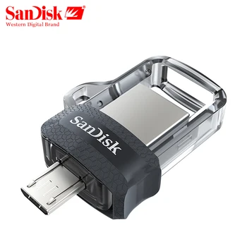 Originalios Sandisk SDDD3 Ekstremalių didelės spartos 150M/S Dual OTG USB Flash Drive 64GB 128 GB 16GB 32GB Pen Ratai USB3.0 PenDrive Originali