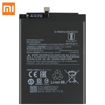 Originalią Bateriją Už Xiaomi Redmi Pastaba 9S Note9S BN55 Originali Telefono Baterija 5020mAh