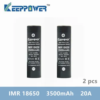 Originalus 2 Vnt KeepPower IMR 18650 baterija IMR18650 3500mAh), 3,7 V max 20A išlydžio aukšto maitinimo baterijos NH1835 lašas laivybos