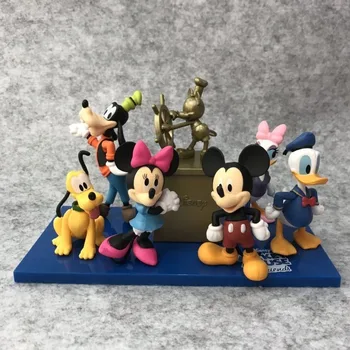 Originalus Disney Mickey Mouse Klubą Minnie ančiukas Donaldas, Daisy Plutonas Goofy Anime Pav PVC Veiksmų Skaičius, Gimtadienio Dovana Vaikas