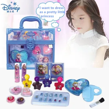 Originalus Disney Užšaldyti Vaikai Kosmetikos Rinkinys Mergaitėms Makiažas Lauke Gimtadienio Dovana Profesionalūs Mados Lagaminas