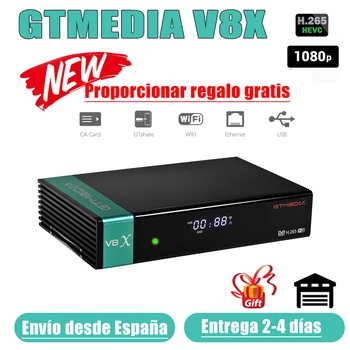 Originalus Gtmedia V8X Palydovinio Dekoderio Built-in WIFI Naujovinami iki Gtmedia V8 NOVA DVB-S2 H. 265 Pat, kaip GTmedia V9 Super Nr. app