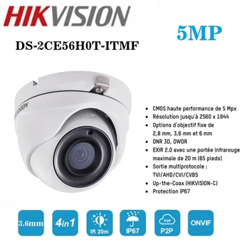 Originalus Hikvision 5MP Kamera Home / Lauko DS-2CE56H0T-ITMF 4 1 CVI / TVI / HAINAUT / CVBS IP67 Infraraudonųjų spindulių 20m