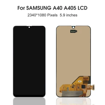 Originalus LCD Samsung Galaxy A40 LCD Ekranas Jutiklinis Ekranas skaitmeninis keitiklis Surinkimo Samsung Galaxy A40 A405 A405FN/DS LCD