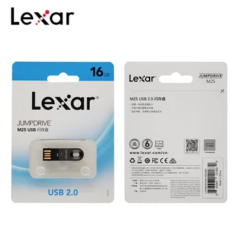 Originalus Lexar M25 USB Flash Drive 16GB 32GB 64GB Metalo Pendrive USB 2.0 Mini U Diską, Atminties kortelę memory Stick